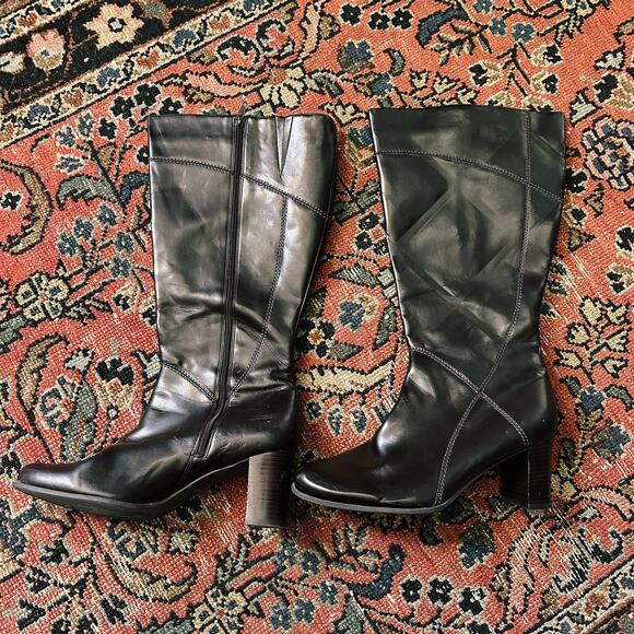 Naturalizer Dark Brown Heeled Kiersten Boot mid-calf high Wide Shaft Size 8.5 - Picture 7 of 10